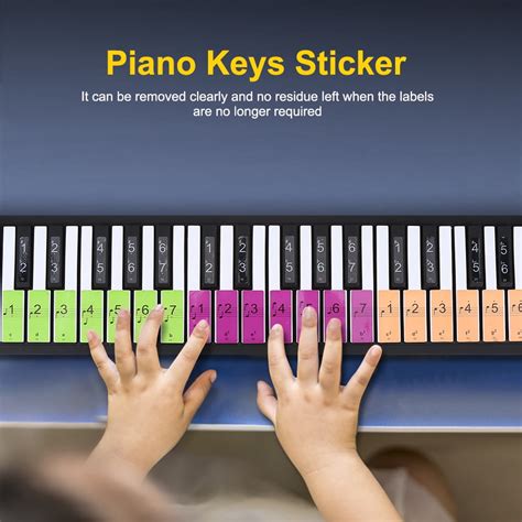 WALFRONT Removable 88 Keys Piano Electronic Keyboard Note White Keys ...