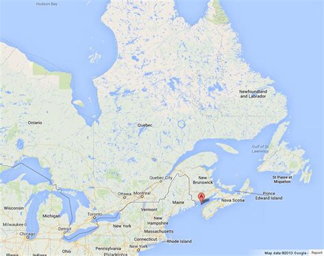 Bay of Fundy on East Coast Canada Map - World Easy Guides