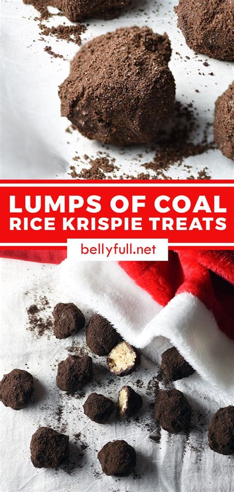 Lumps of Coal Rice Krispie Treats - Belly Full