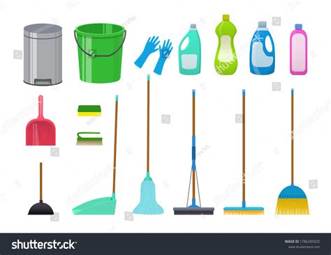 Cleaning Icons Set Vector Illustration Isolated Stock Vector (Royalty ...