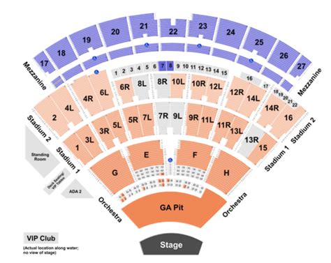 Jones Beach Nikon Theater Seating Chart | Elcho Table