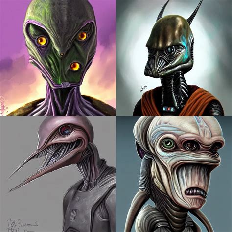 concept art for a new star wars alien character, | Stable Diffusion