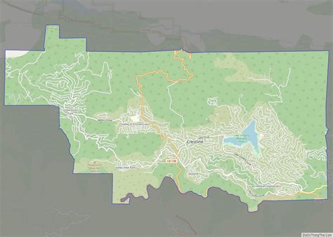 Map of Crestline CDP, California