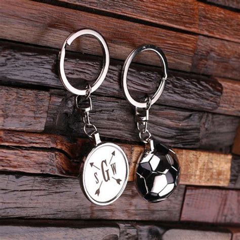 Personalized Steel Key Chain – Soccer Ball | Zazzle | Keychain ...