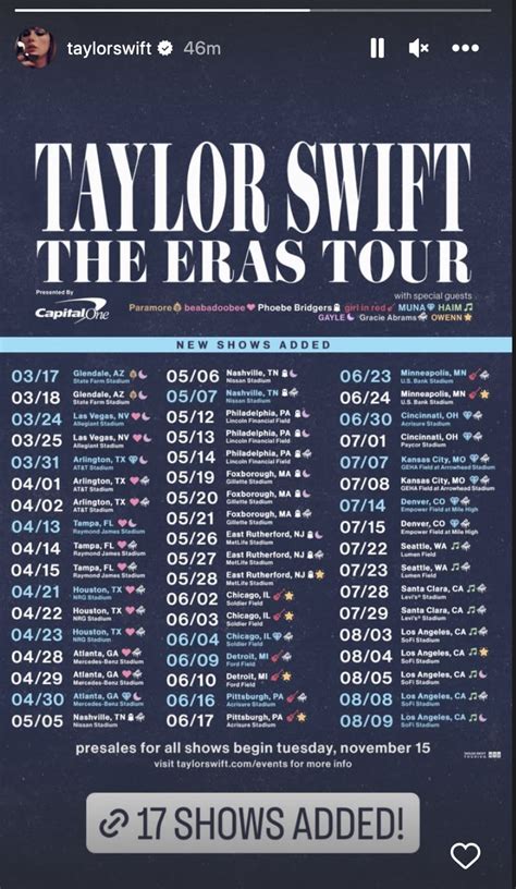 Taylor Swift Adds 17 Performances To 2023 ’Eras’ Tour, Ups Los Angeles ...