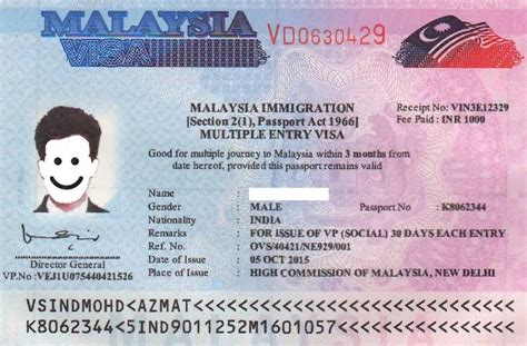 Malaysia Dependent Visa - Work Study Visa