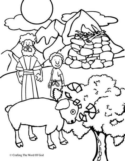 Abraham Offers Isaac- Coloring Page | Sunday school coloring pages ...