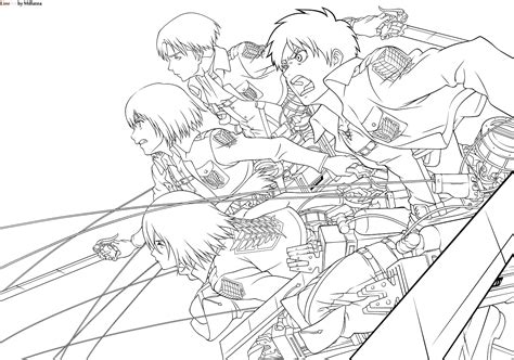 Anime Coloring Pages Attack On Titan - Coloring and Drawing