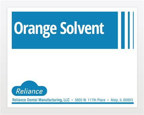 ORANGE SOLVENT GALLON | Reliance Dental Manufacturing