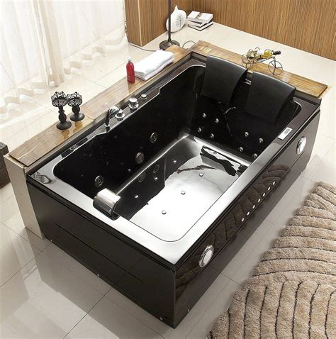 2-Person Black Jacuzzi | Indoor hot tub, Jacuzzi tub, Jacuzzi bathtub