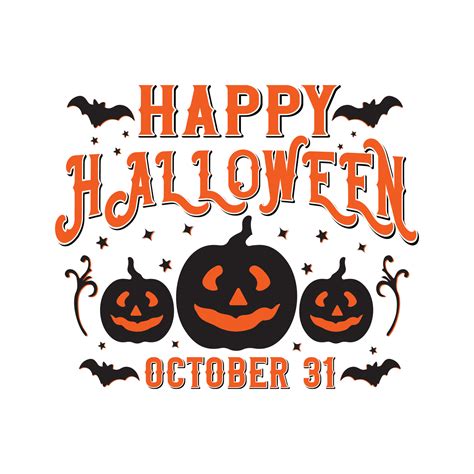 Happy Halloween, Vintage Halloween SVG Design, Vector File 12253007 ...