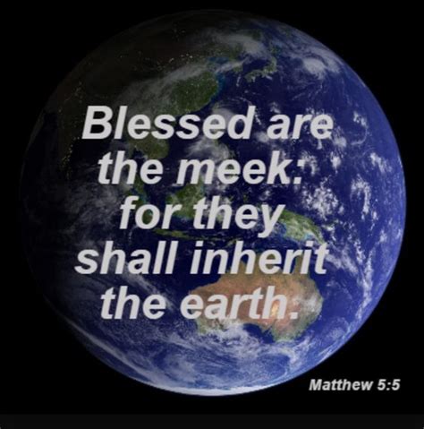 ‘The meek shall inherit the earth.’ - Pam C Golden