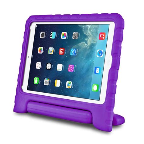 Purple Kids Safe Thick Protective Handle Stand Case For iPad Air Mini