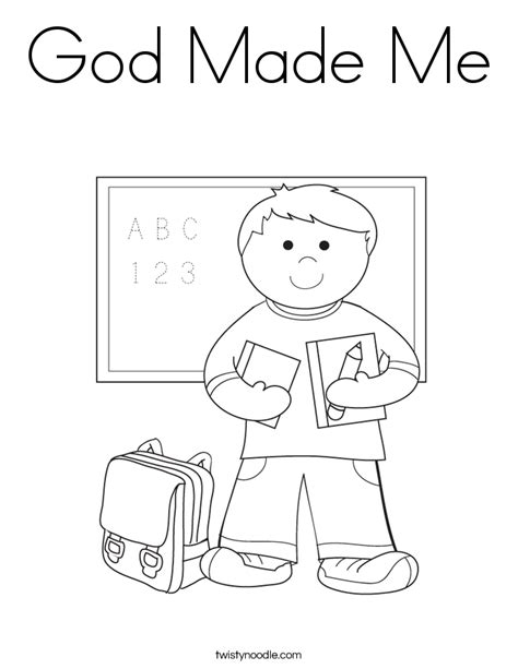 Free Printable God Made Me Coloring Page