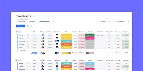 Google Forms Timesheet Template