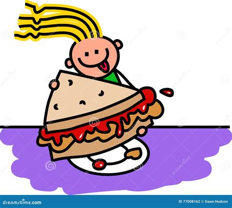 Peanut Butter Jelly Sandwich Vector Illustration | CartoonDealer.com ...