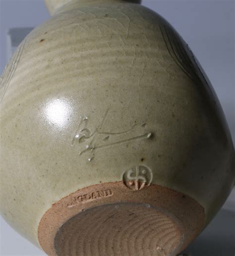 Bernard Leach Carved Celadon Vase | Chris Sheffield Ltd