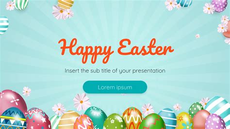 Happy Easter free presentation template - Google Slides and PowerPoint