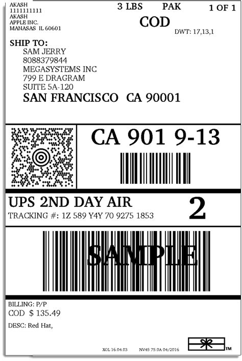 Ups Orm D Labels Printable / Ups Orm D Labels Printable - Cartridges ...