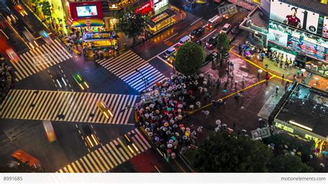 Shibuya Crossing In Timelapse, Tokyo, Japan Stock video footage | 8991685