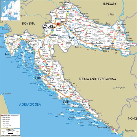 Croatia Map - TravelsFinders.Com