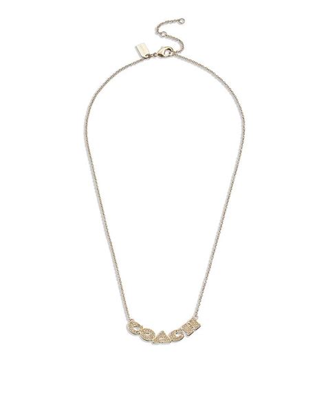 COACH Signature Logo Necklace - Macy's