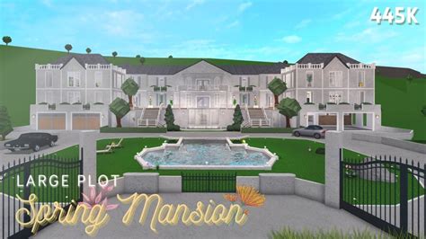 Bloxburg | Spring Mansion 445k Large Plot | House Build | Mansions, Two ...