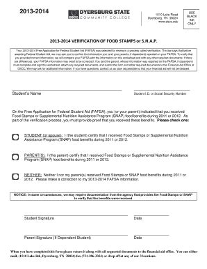 Fillable Online dscc 1314 SNAP (Food Stamp) Verification Form.pdf Fax ...