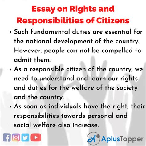 Essay on Rights and Responsibilities of Citizens | Rights and ...