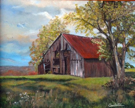 Old Barn | Farm scene painting, Farmhouse paintings, Farm paintings