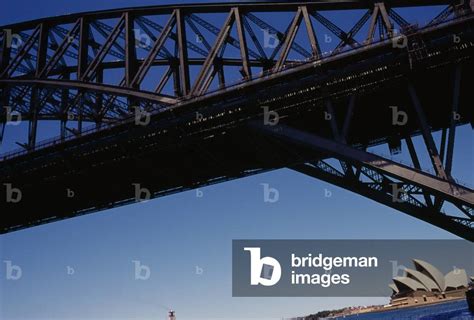 Sydney Harbor Bridge at mouth of Parramatta river, 1923-1932, with ...