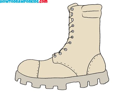 How to Draw Combat Boots - Easy Drawing Tutorial For Kids