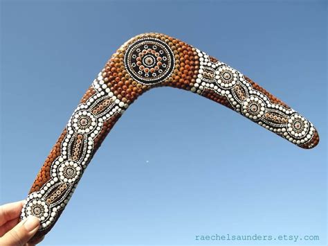 Aboriginal Dot Art Boomerang