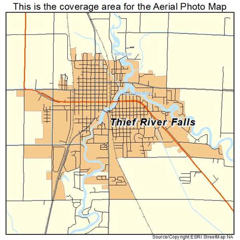 Aerial Photography Map of Thief River Falls, MN Minnesota