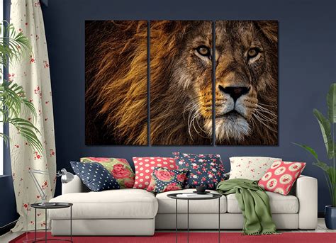 Lion Canvas Wall Art Lion Wall Art African Lion Canvas Print - Etsy