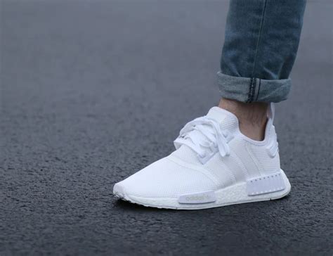 A detailed look at the triple white adidas NMD_R1 | Nice Kicks