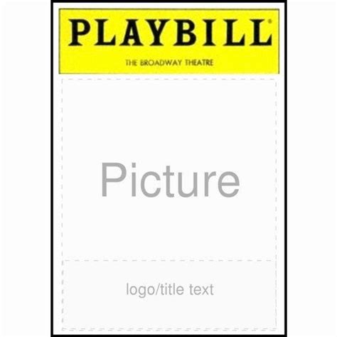 Playbill Templates Free Luxury Broadway Playbill Template Entown ...