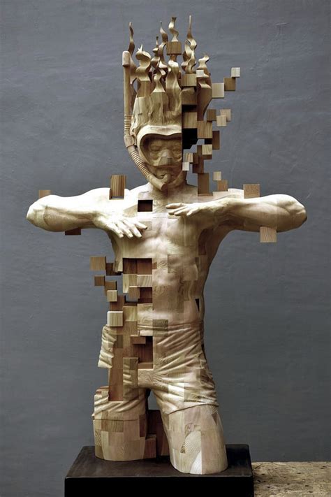 These Pixelated Sculptures That Look Like Computer Glitches Are ...