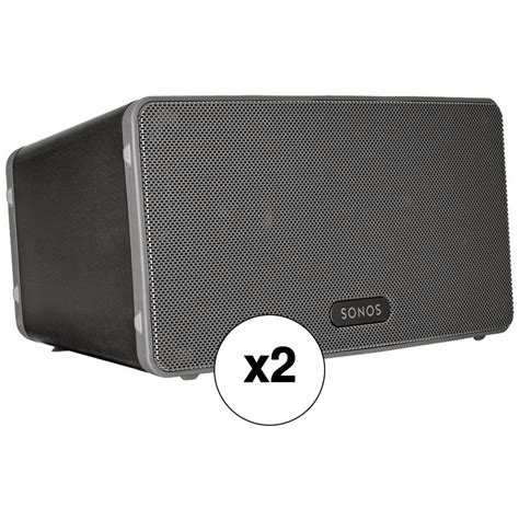 Sonos Play:3 Wireless Speaker Pair Kit (Black) B&H Photo Video