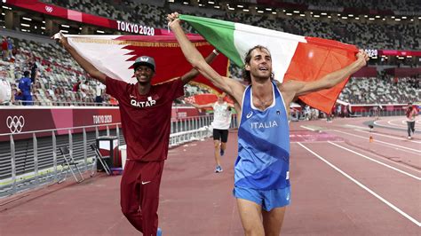 Mutaz Essa Barshim And Gianmarco Tamberi Share Men's High Jump Gold ...