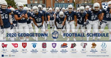 Georgetown Release Football Schedule – Making The Cut