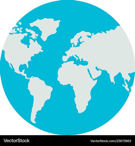 World globe map Royalty Free Vector Image - VectorStock