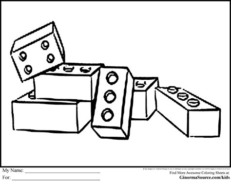 Lego Brick Outline Clip Art Sketch Coloring Page