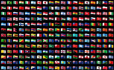 Flag emojis in order of popularity, as per official Unicode statistics ...