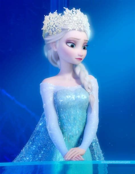 Frozen~Elsa wearing a snowflake crown