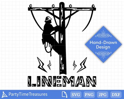 Lineman Svg, Lineman Clipart, Lineman Silhouette, Lineman on Pole Svg ...