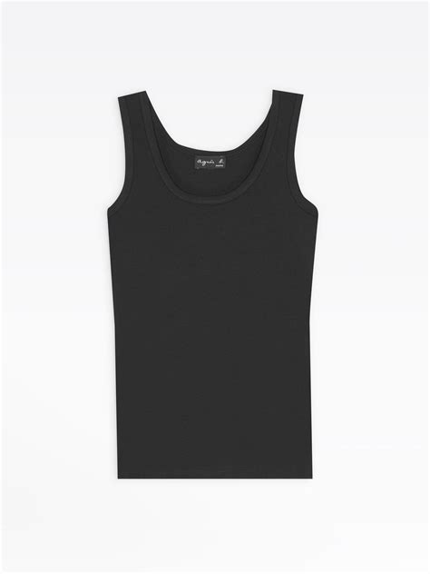 black Gaston tank top | agnès b.