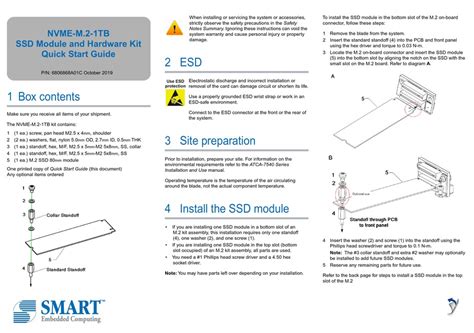 SMART EMBEDDED COMPUTING NVME-M.2-1TB QUICK START MANUAL Pdf Download ...