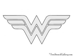 Wonder Woman Symbol Stencil | Free Stencil Gallery