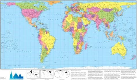 World Political Map (Hobo Dyer projection) : Amazon.ca: Home